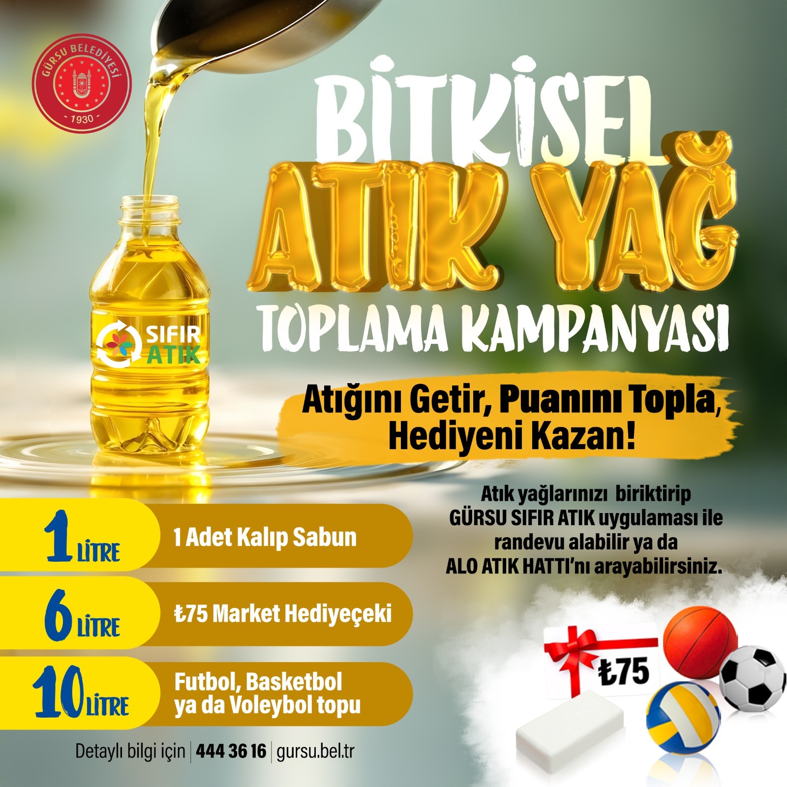 Gürsu’da Atık Yağ Toplama Kampanyası