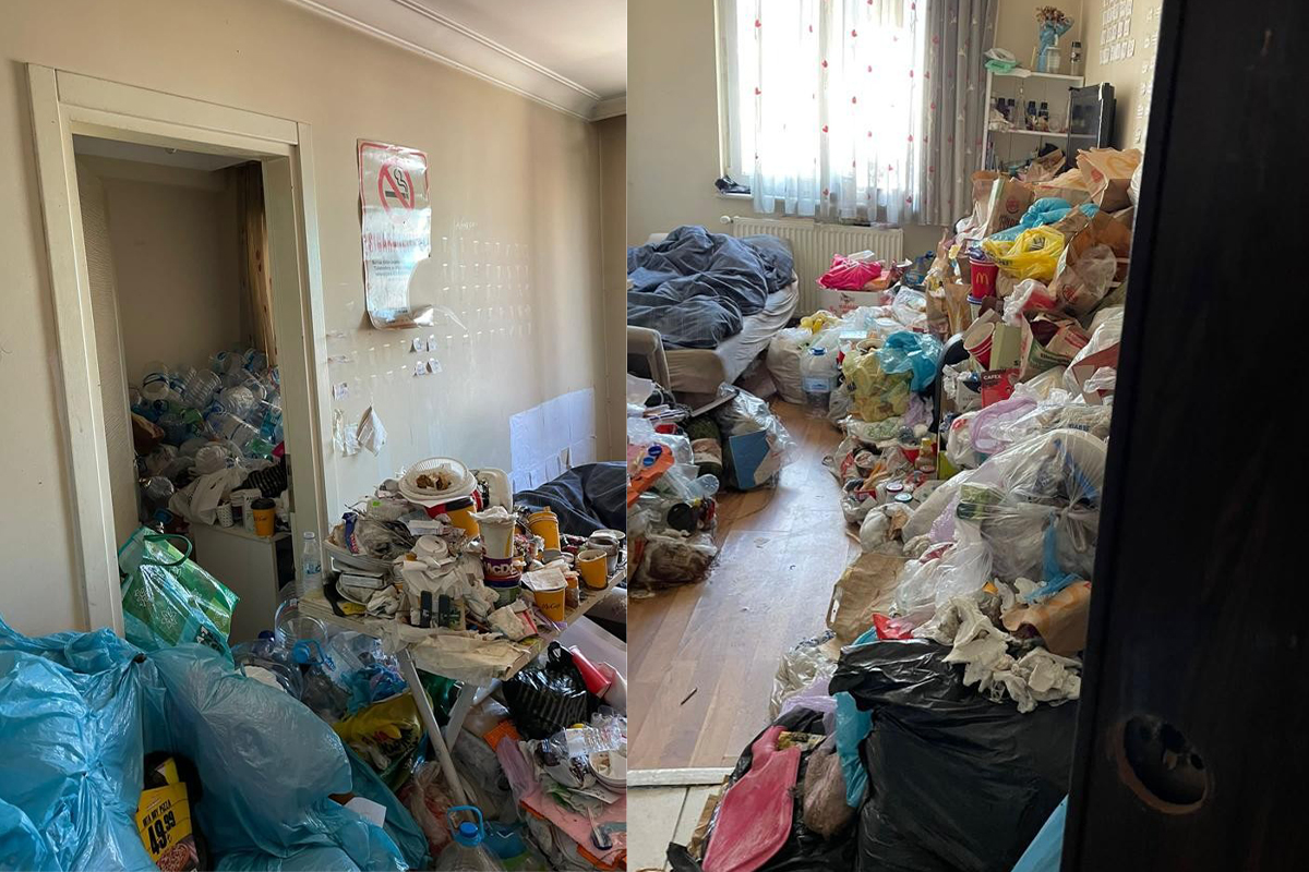 İcra ekibi çöp eve baskına gitti: Gördüklerine inanmadılar